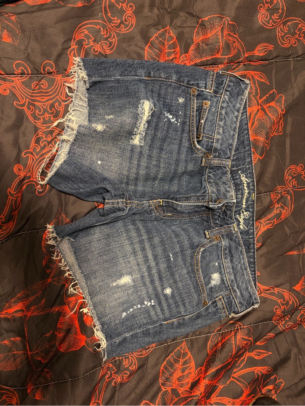American Eagle Outfitters Distressed Denim Cutoff Shorts - Blue